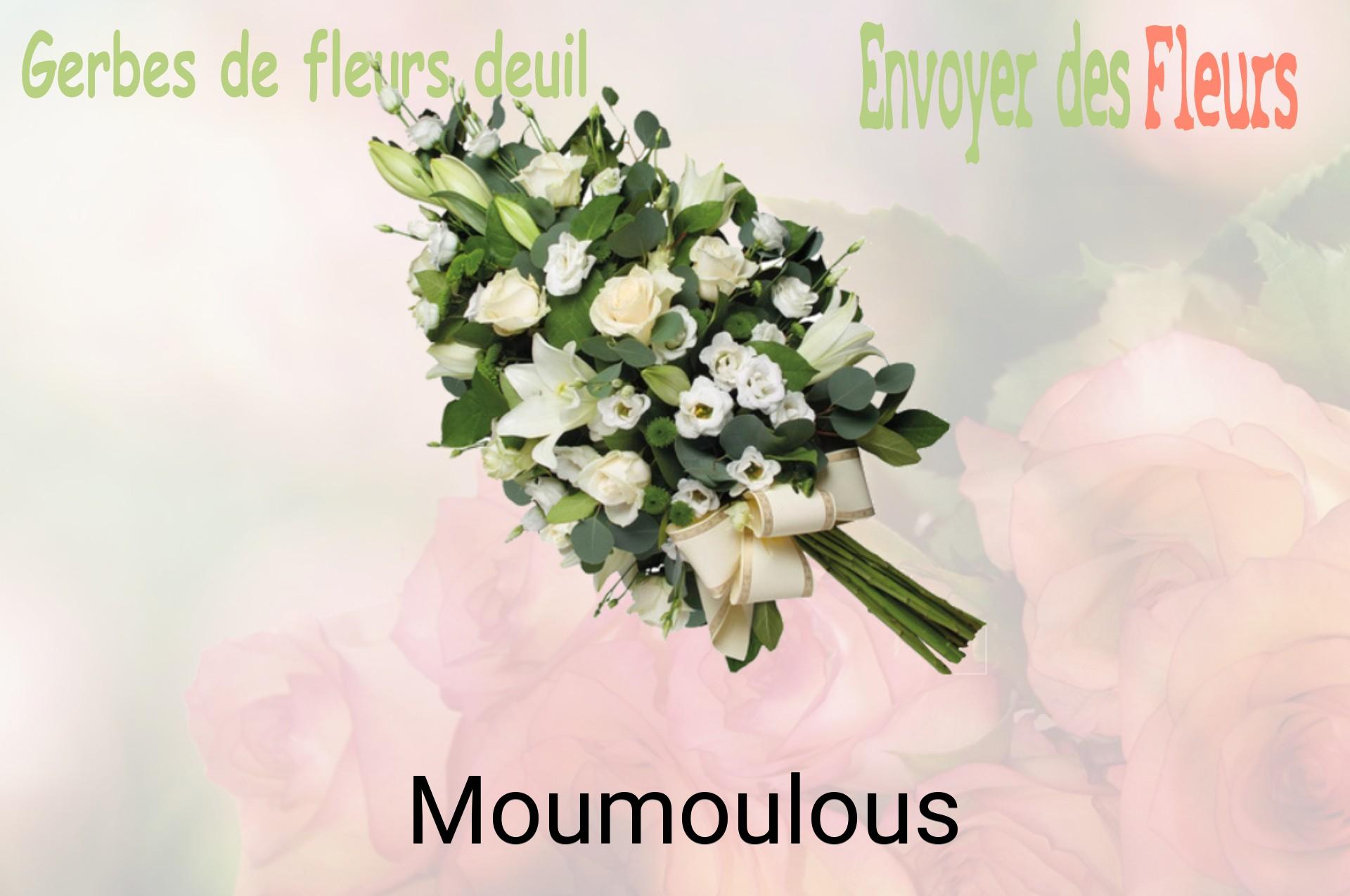 Gerbe de fleurs de deuil livrée à Moumoulous